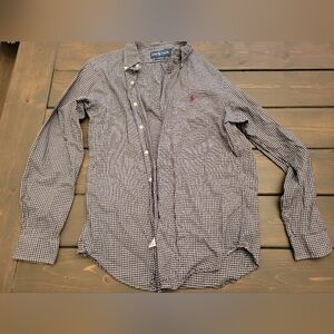 Ralph Lauren brown and blue classic fit button up size large